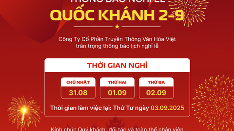 🎉 THÔNG BÁO LỊCH NGHỈ LỄ QUỐC KHÁNH 2/9 NĂM 2025 🎉