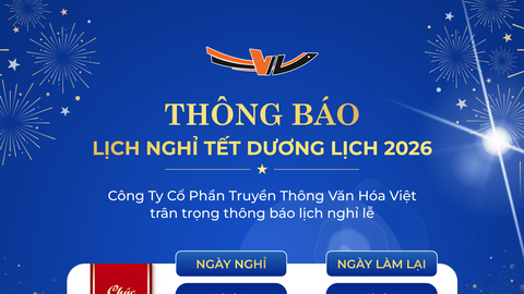 THÔNG BÁO LỊCH TẾT DƯƠNG LỊCH 2026